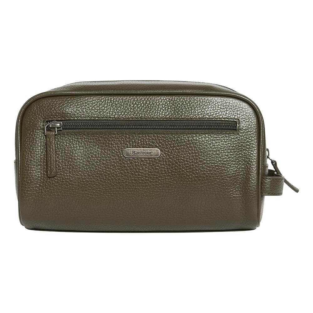Barbour Brunton Leather Wash Bag